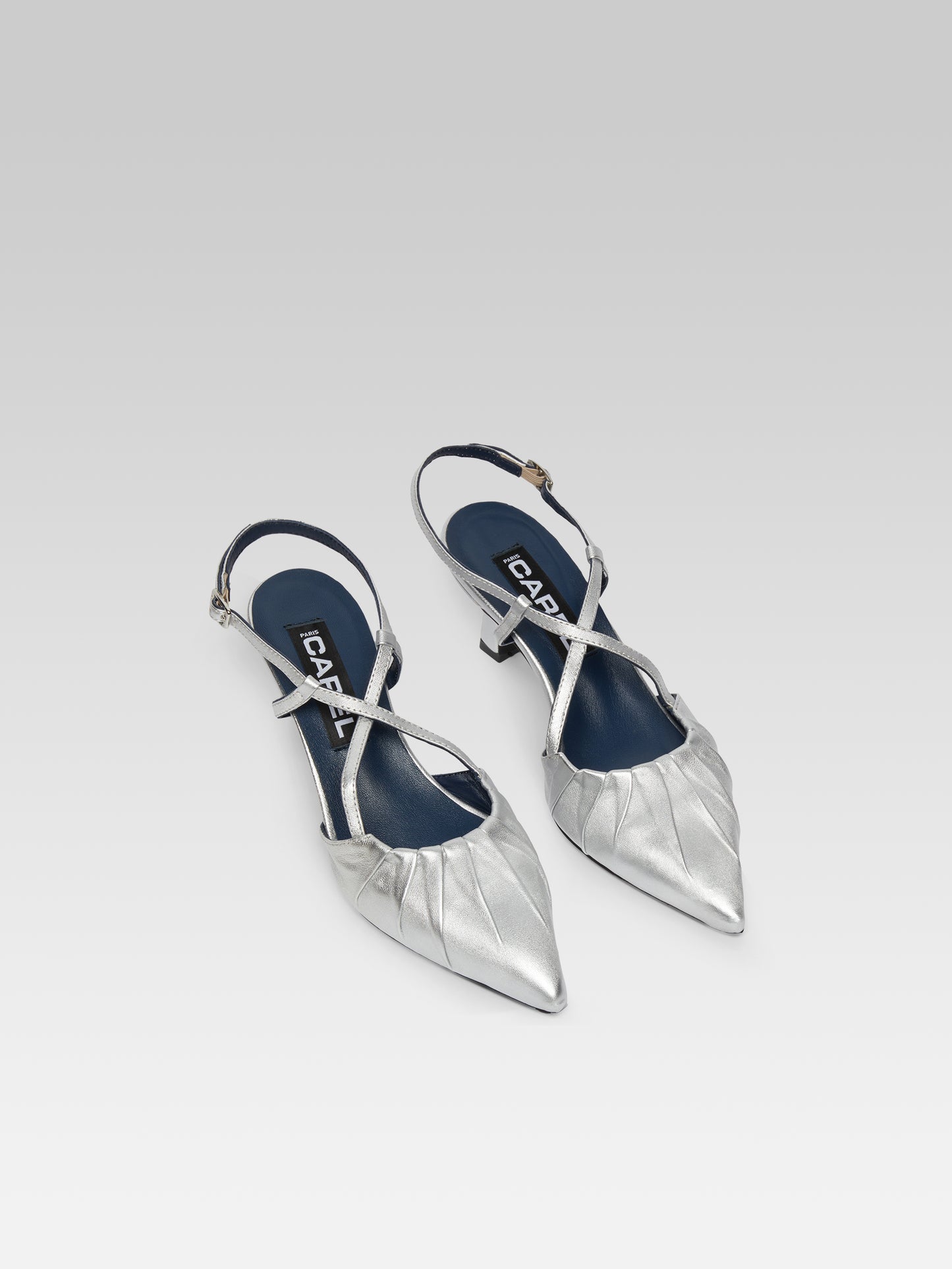 Neri - Escarpins cuir laminé argent