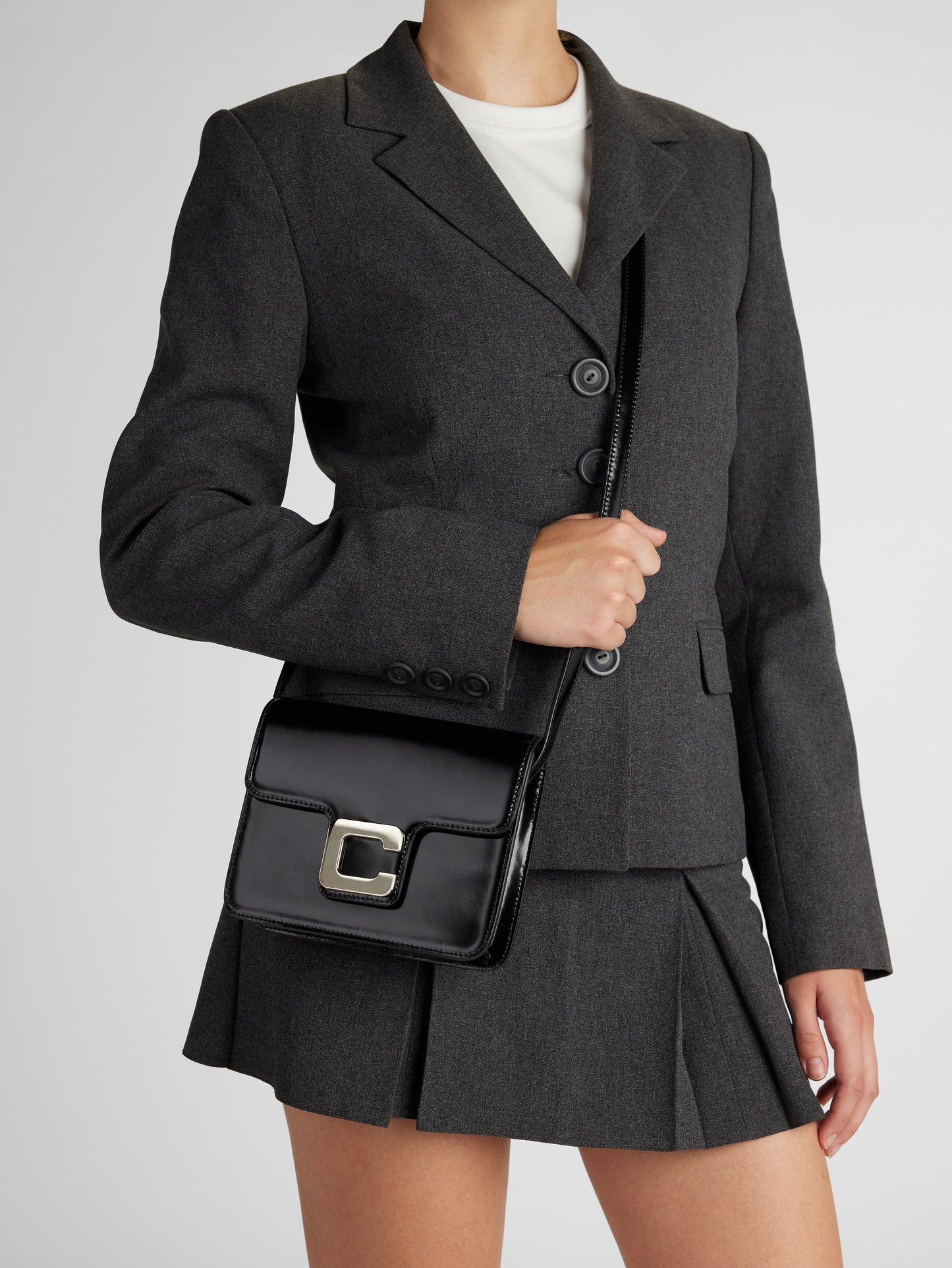 Mini Sorbonne - Sac cuir glacé noir