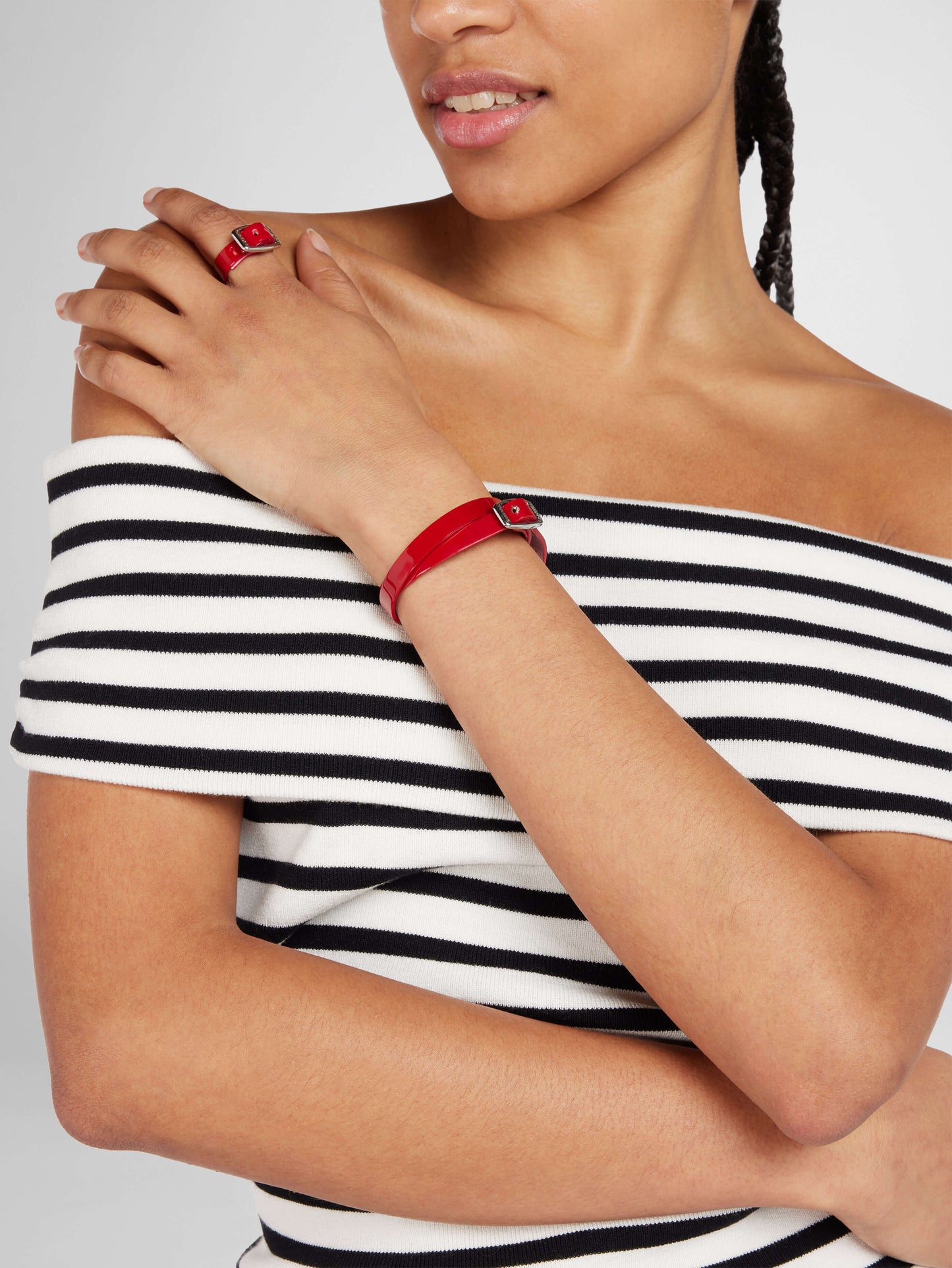 Bracelet - Red patent leather