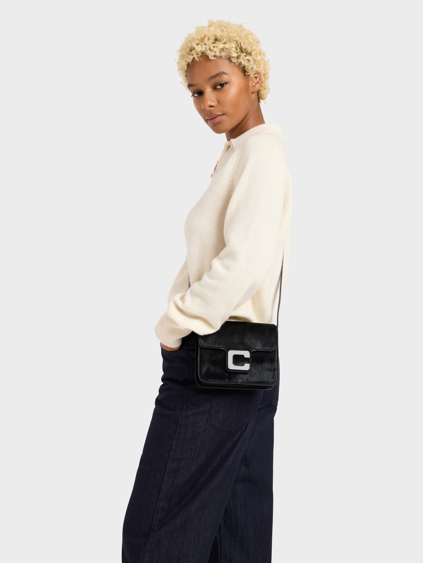 Mini Sorbonne - Black pony leather bag