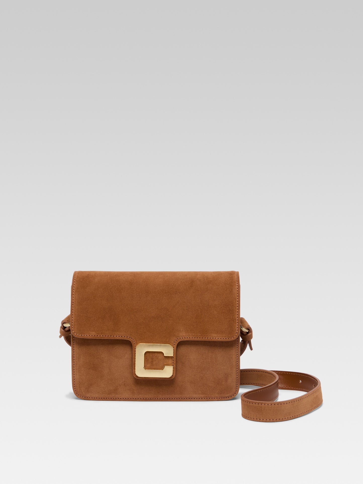 Mabillon - Cognac suede leather bag