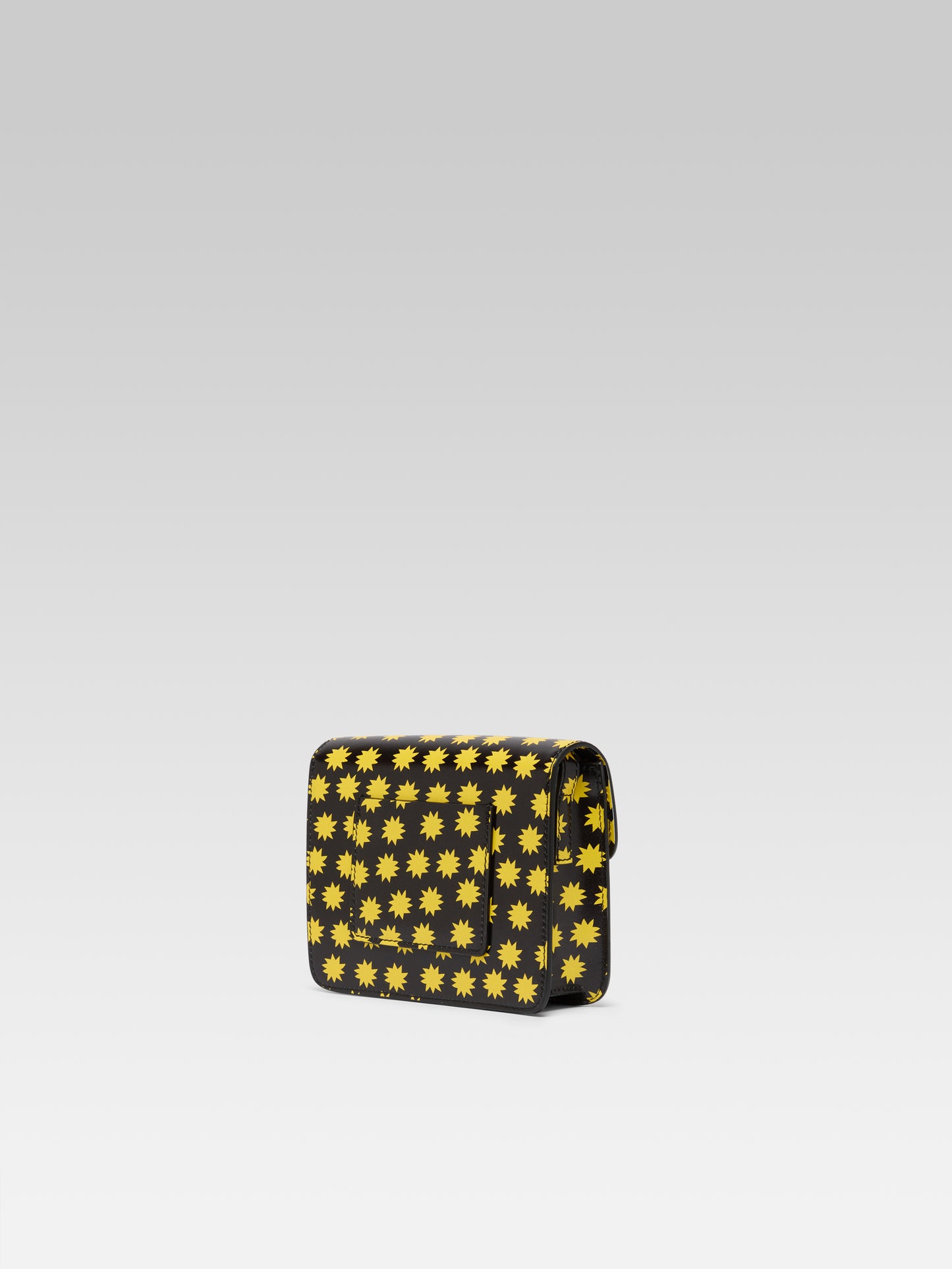 Star M - Sac cuir noir et étoiles jaunes