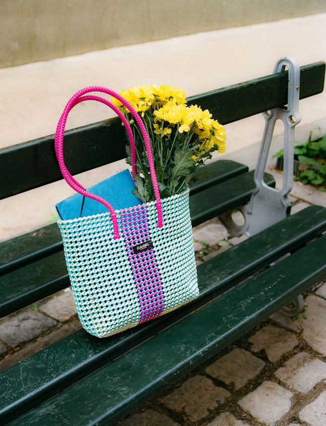 Scoubidou - Sac bleu et violet