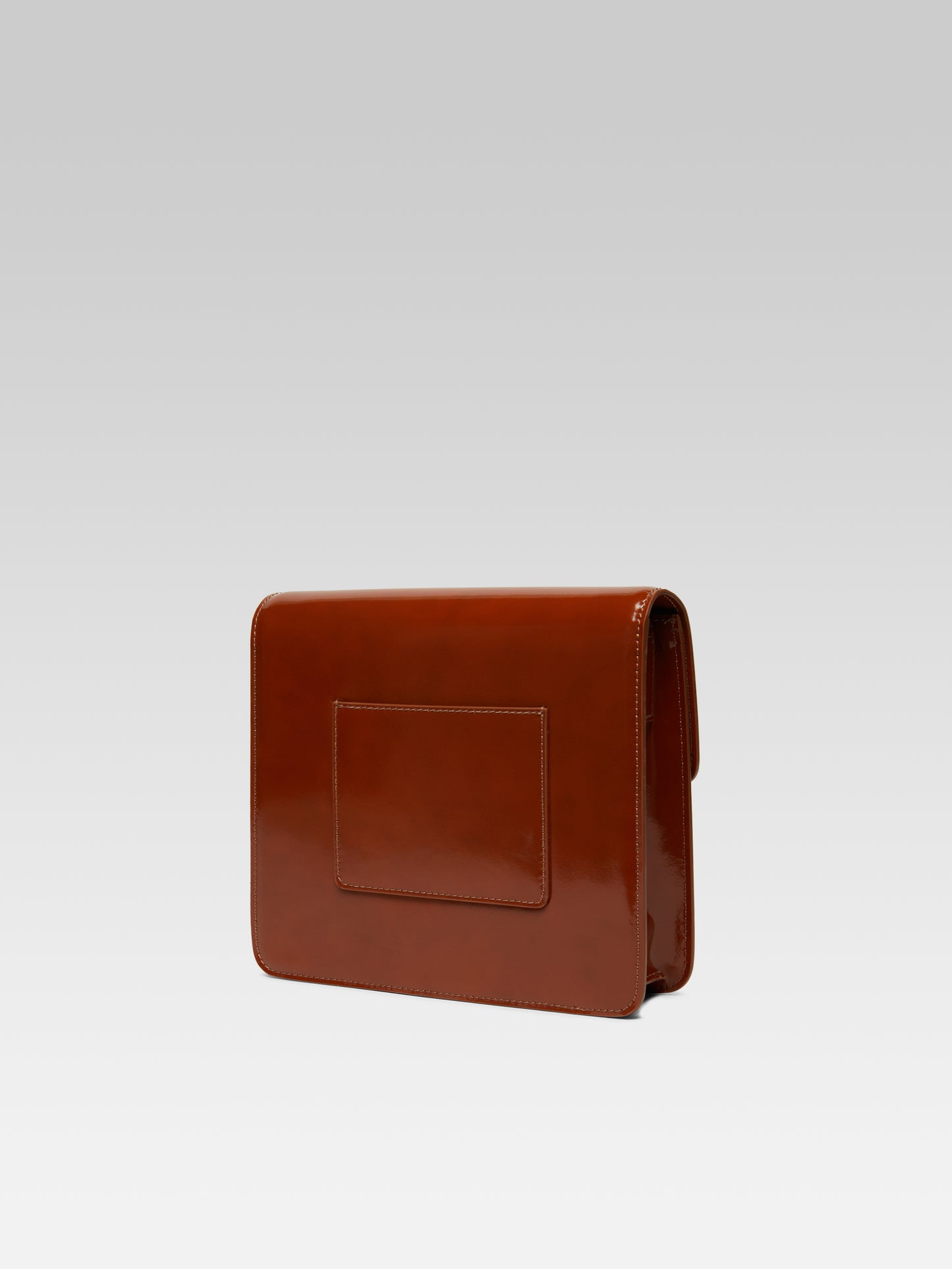 Sorbonne - Cognac glossy leather bag