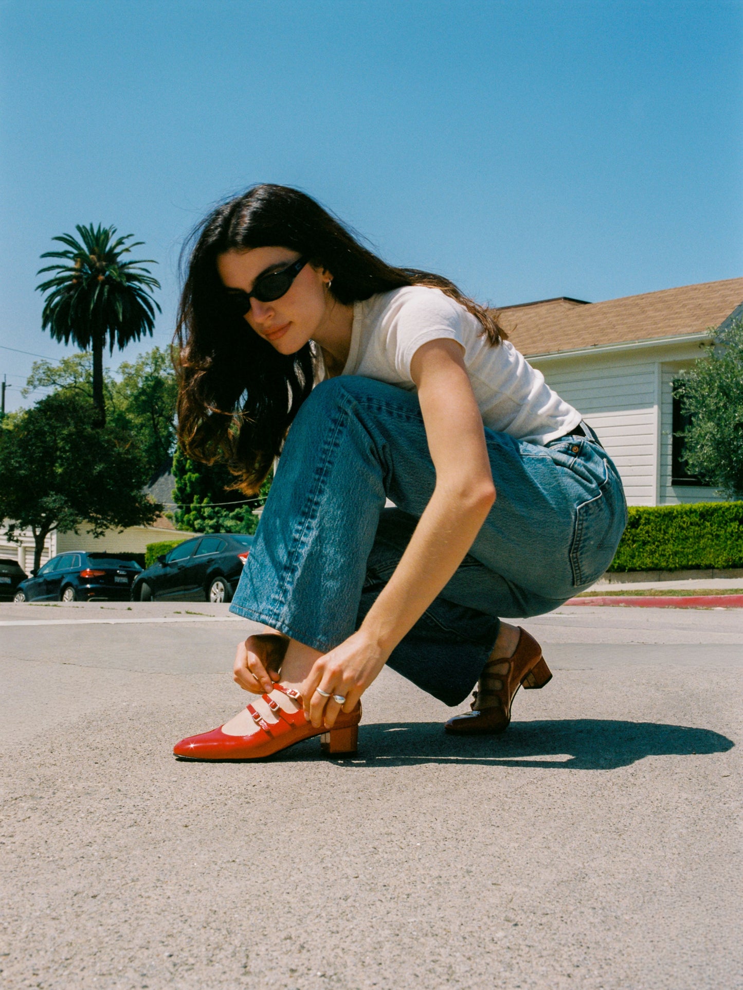 Kina - Red patent leather Mary Jane pumps