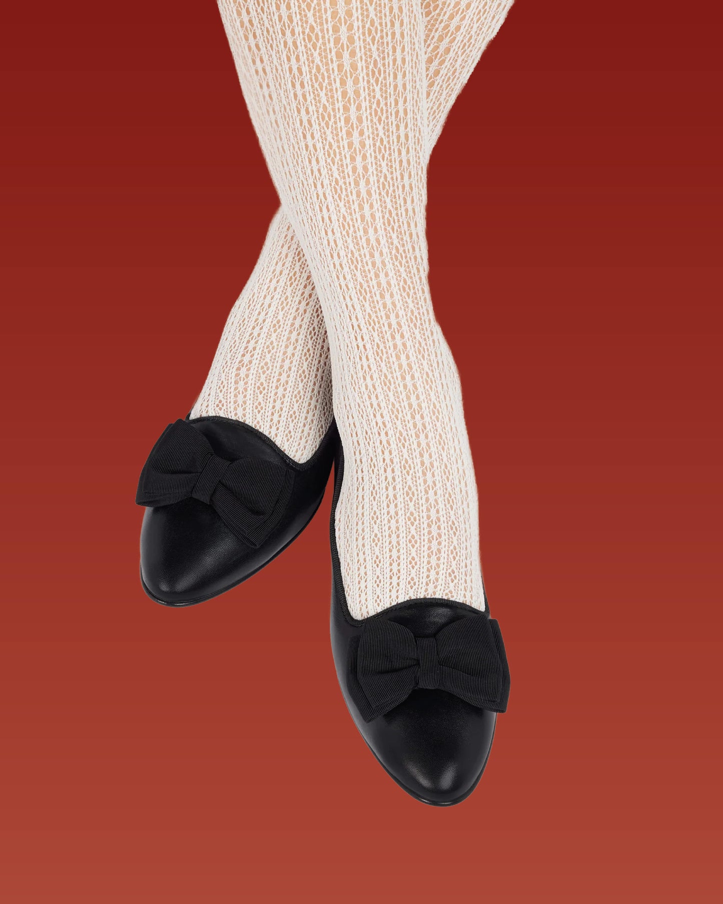 Marquis - Ballerines à noeud cuir noir