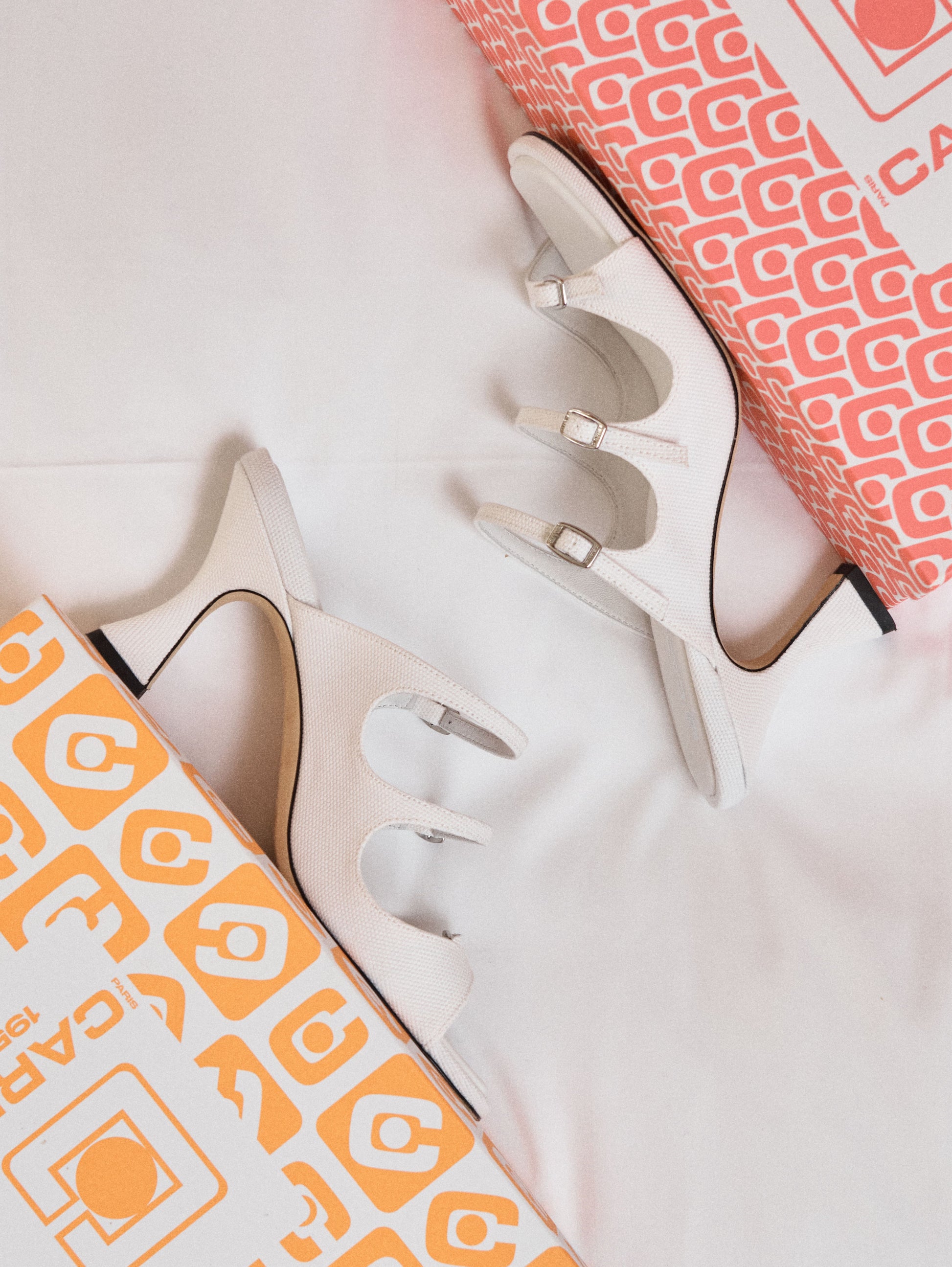 Kitty - White fabric mules - Image number 8