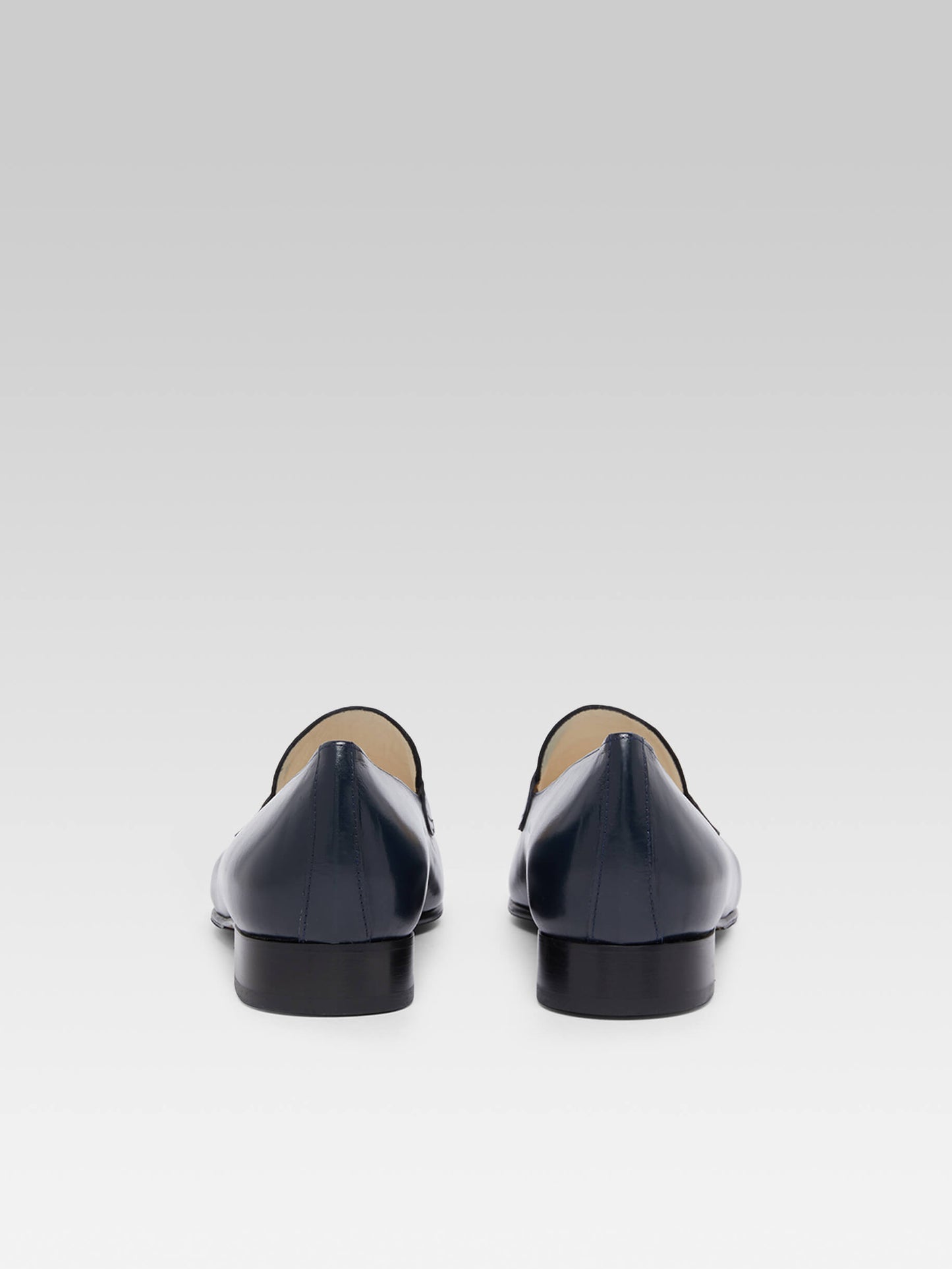 2100 - Mocassins cuir bleu marine