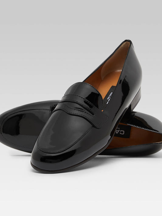 2100 - Mocassins cuir verni noir - Image numéro 2