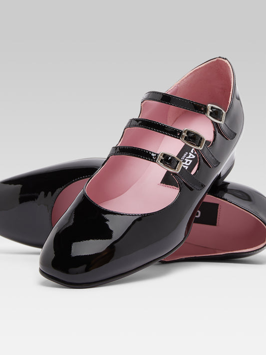 Ariana - Ballerines babies cuir verni noir - Image numéro 2