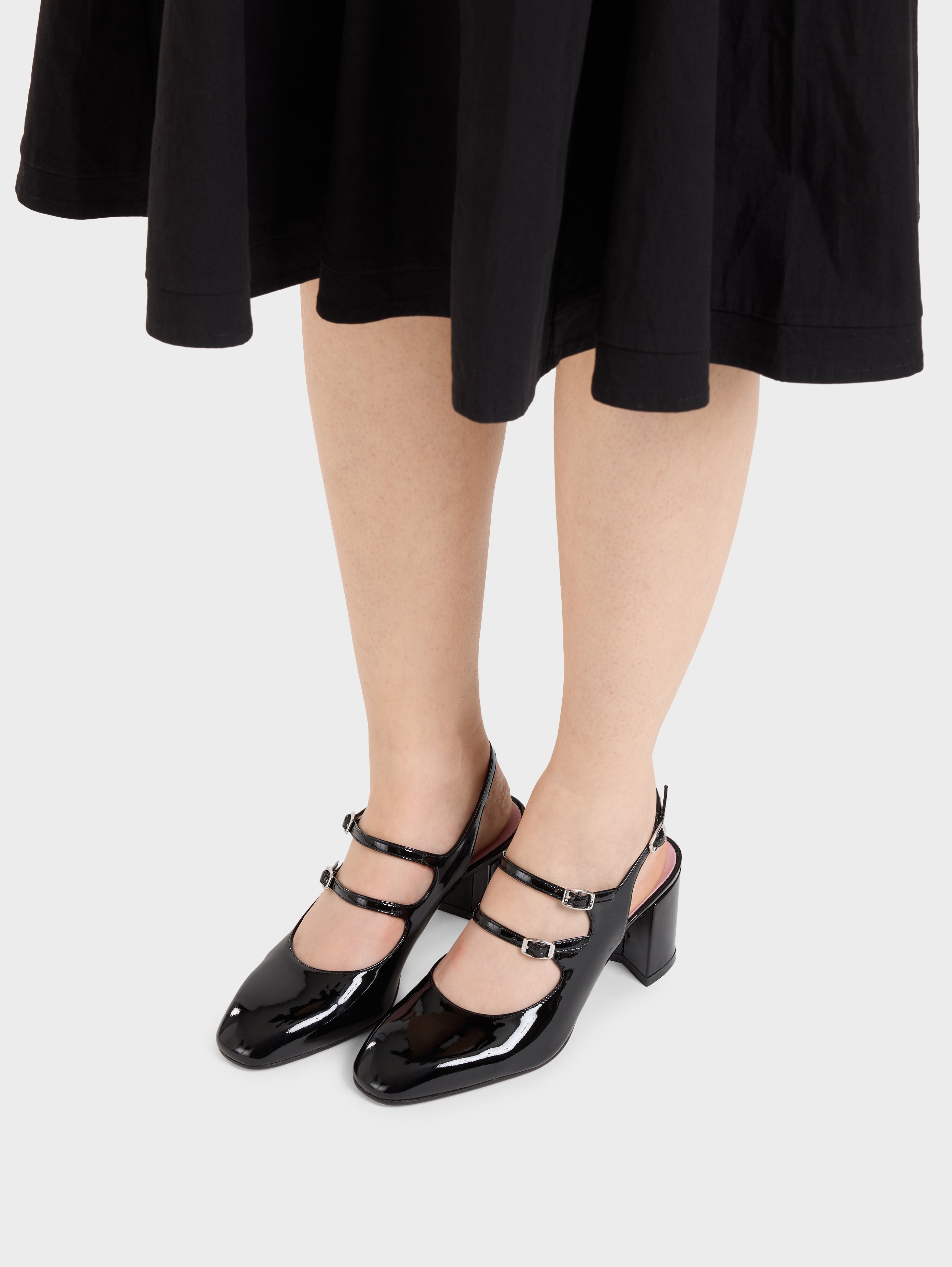 Banana - Black patent leather slingback Mary Janes | Carel Paris
