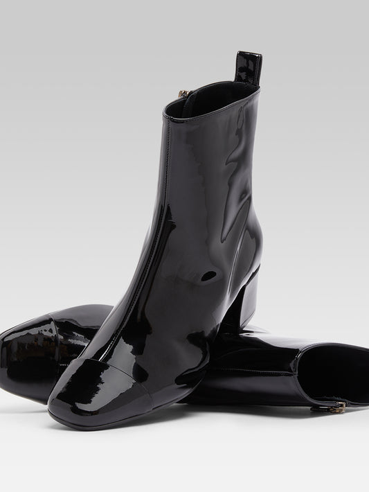 Estime - Bottines cuir verni noir - Image numéro 2