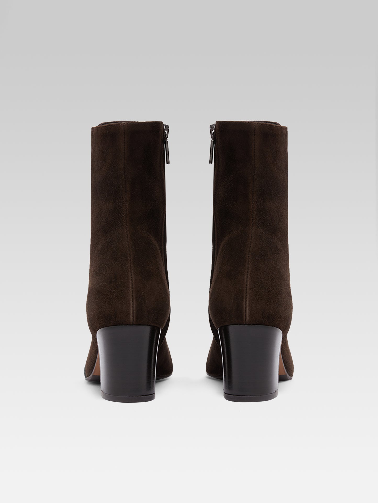 Colette - Brown suede lace-up ankle boots