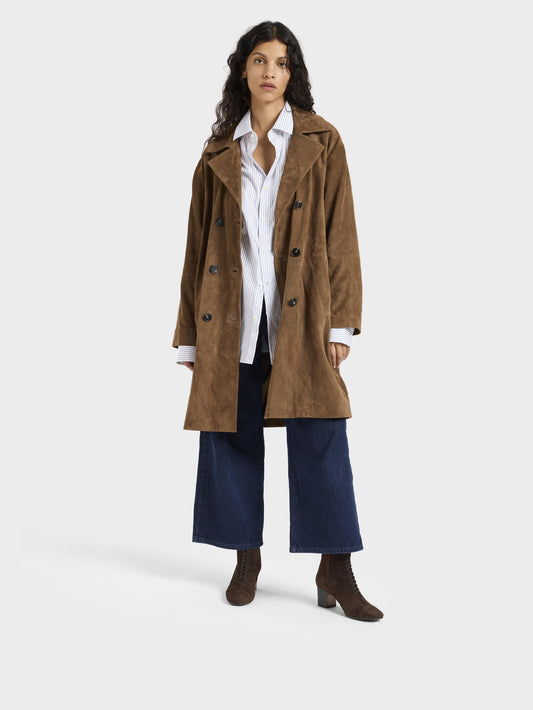 Colette - Bottines à lacets cuir velours marron - Image numéro 7