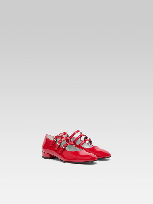 Little Kina - Red patent leather Mary Janes - Image number 4