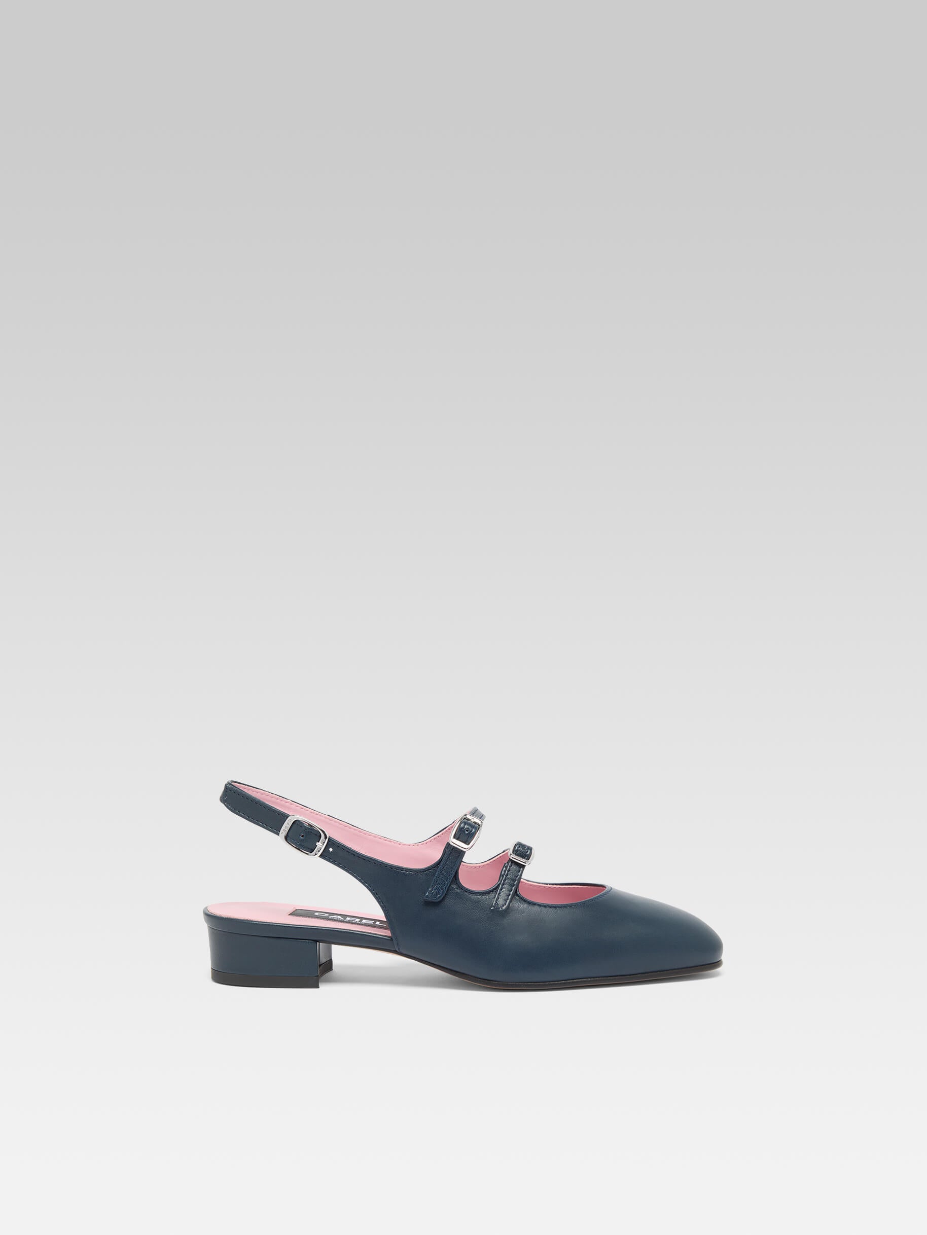 サンダル・ミュール CAREL Sling Back Peachy - Carel - Leather - White Peche - White patent leather slingback Mary Janes | Carel Paris