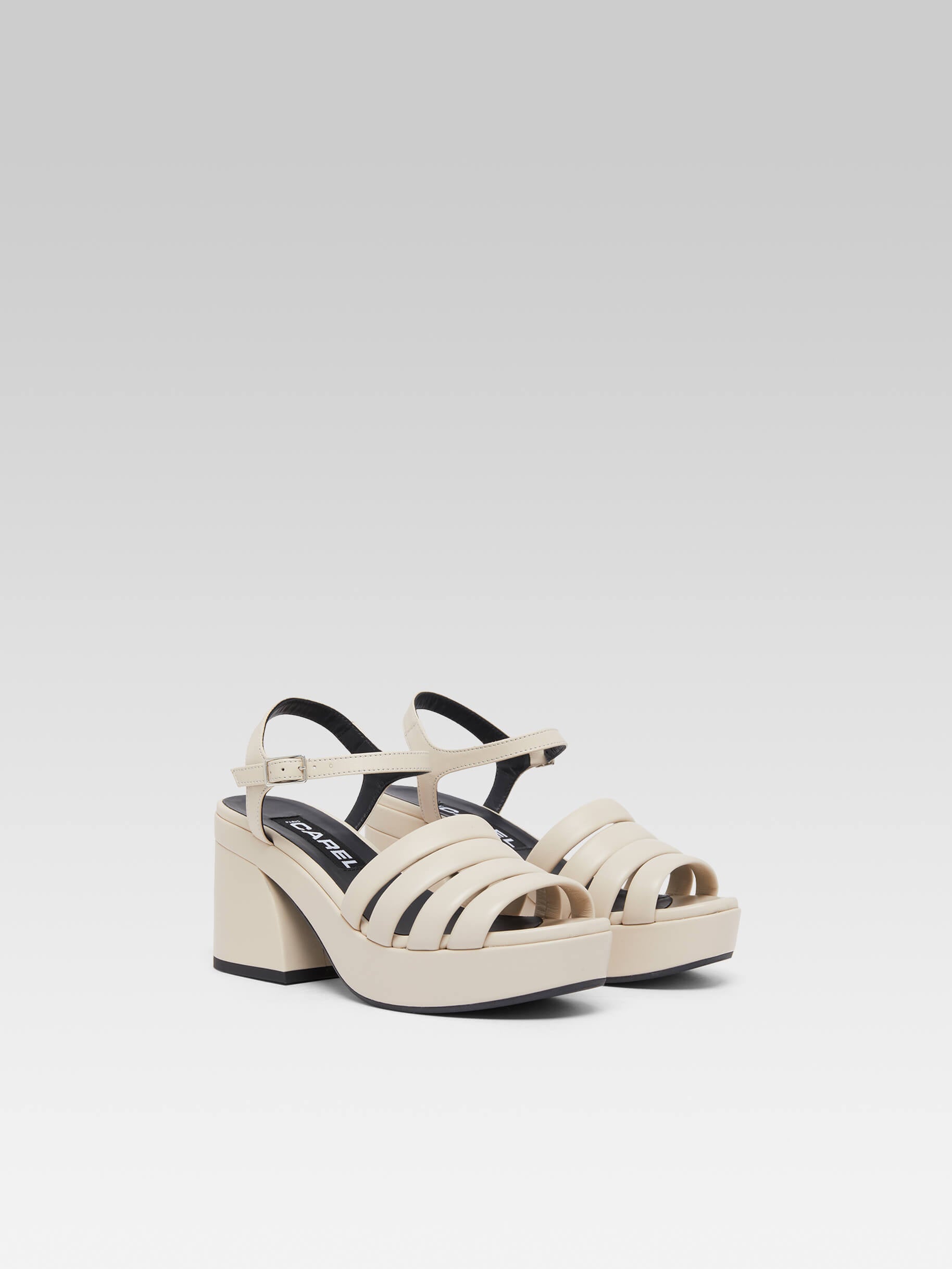 Baignade - Ivory leather sandals - Image number 4