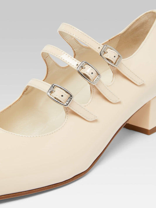 Kina - Escarpins babies cuir verni nude - Image numéro 4