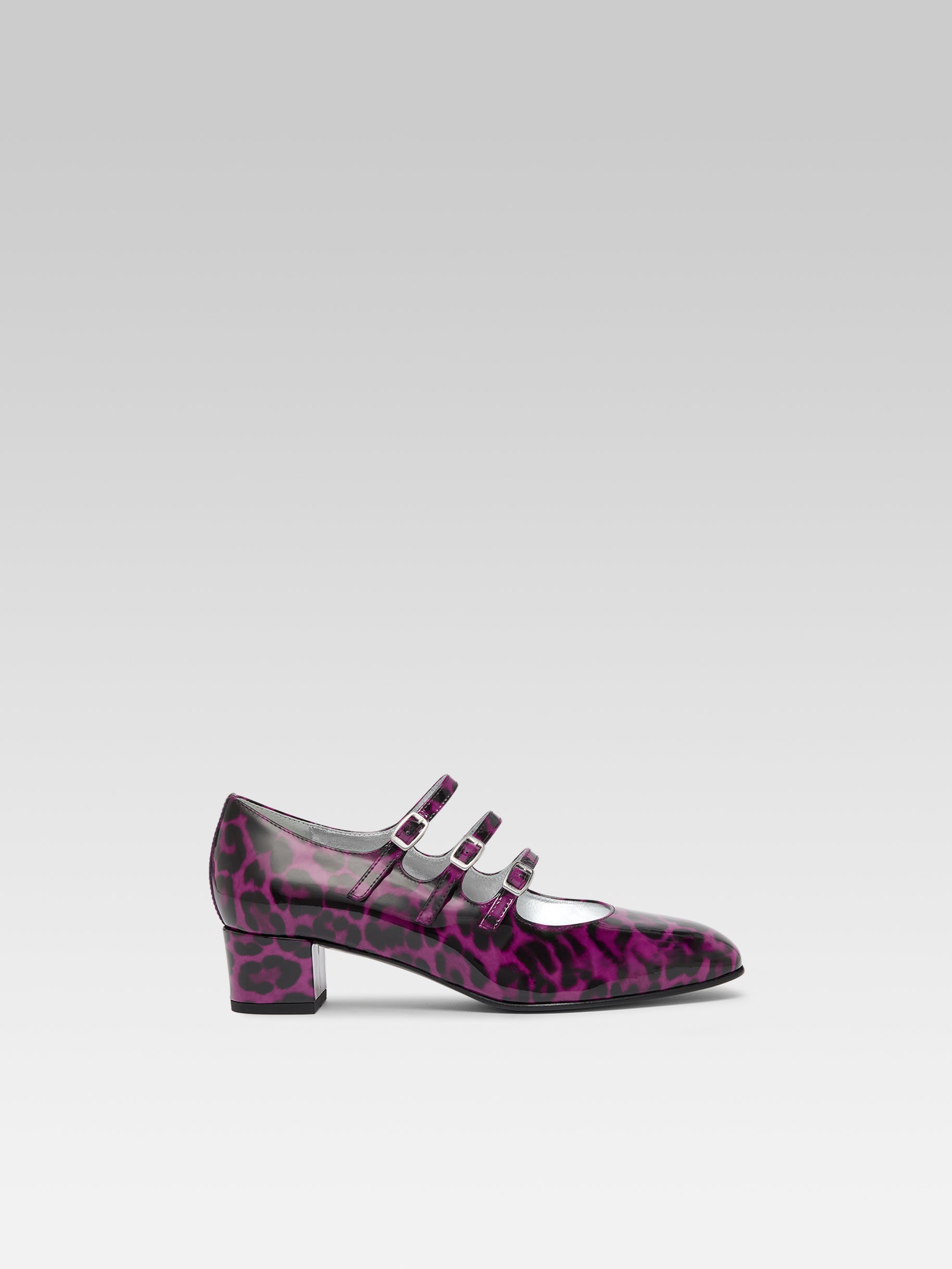 Kina - Purple leopard patent leather Mary Janes