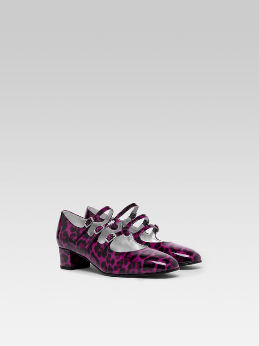 Kina - Purple leopard patent leather Mary Janes - Image number 2