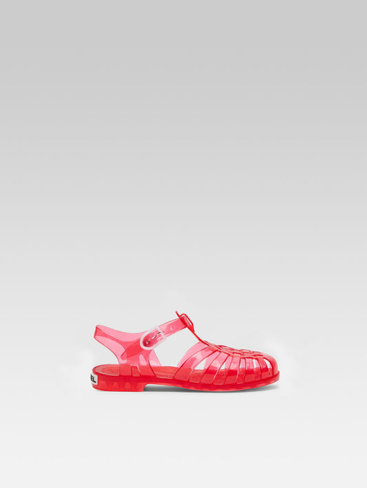 Meduse - Sandales plastique rouge transparent