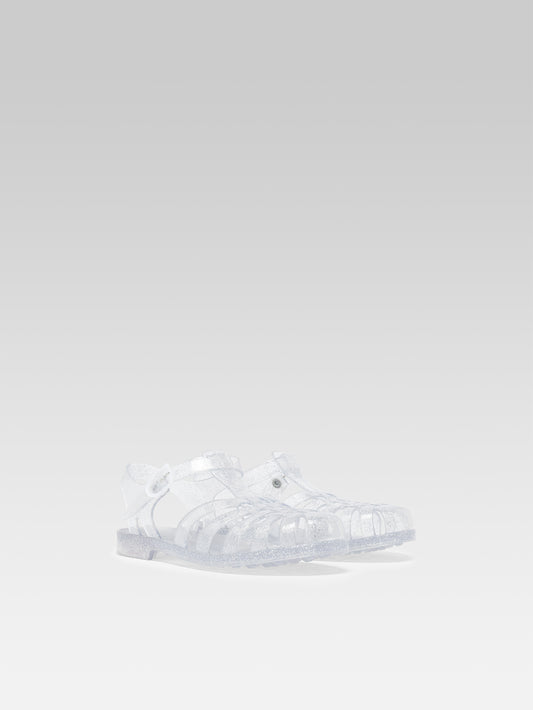 Meduse - Sandales plastique transparentes à paillettes - Image numéro 4