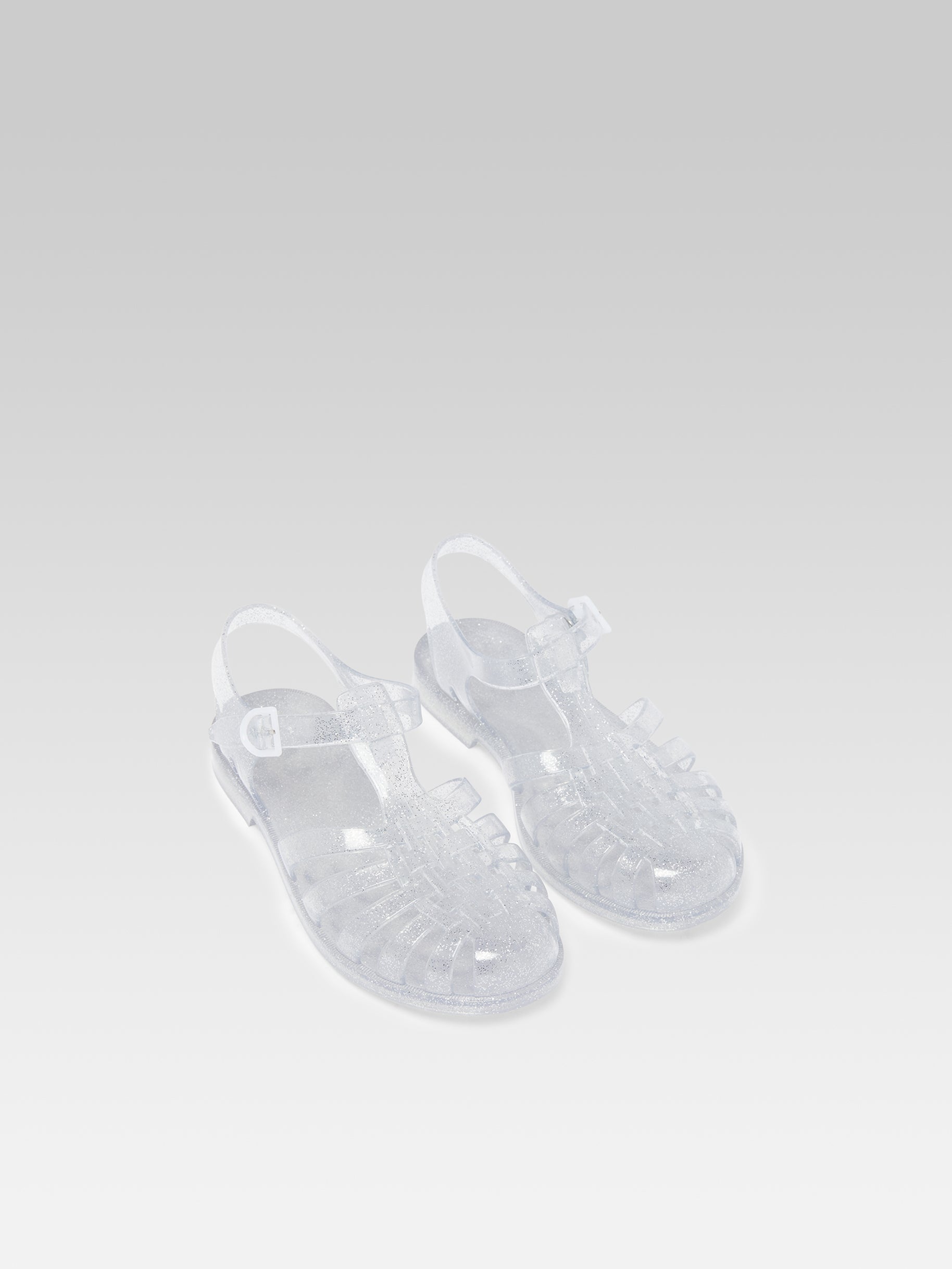 MEDUSE Sandales plastique transparentes a paillettes Carel Paris Chaussures