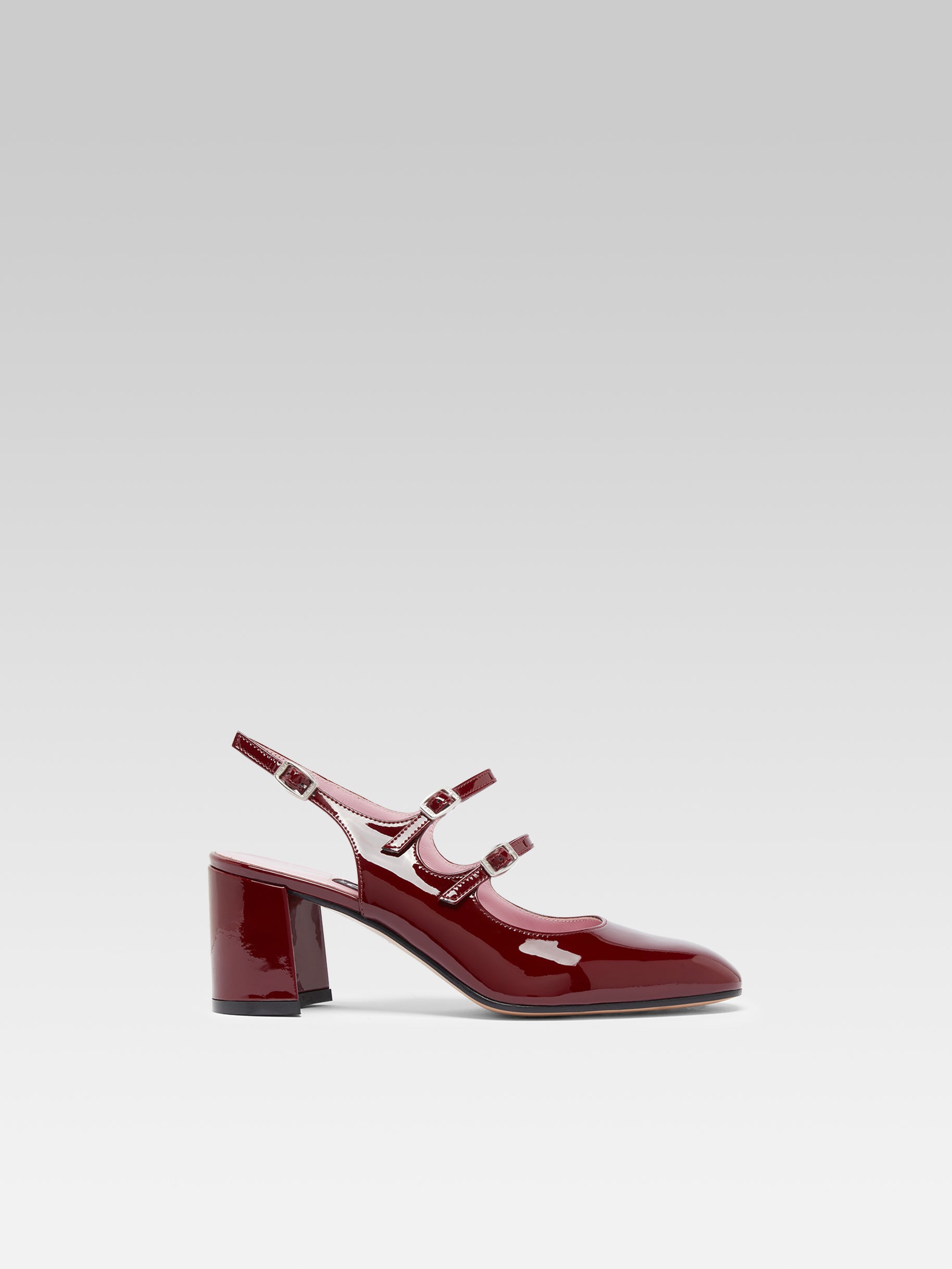 Banana - Burgundy patent leather slingback Mary Janes - Image number 1