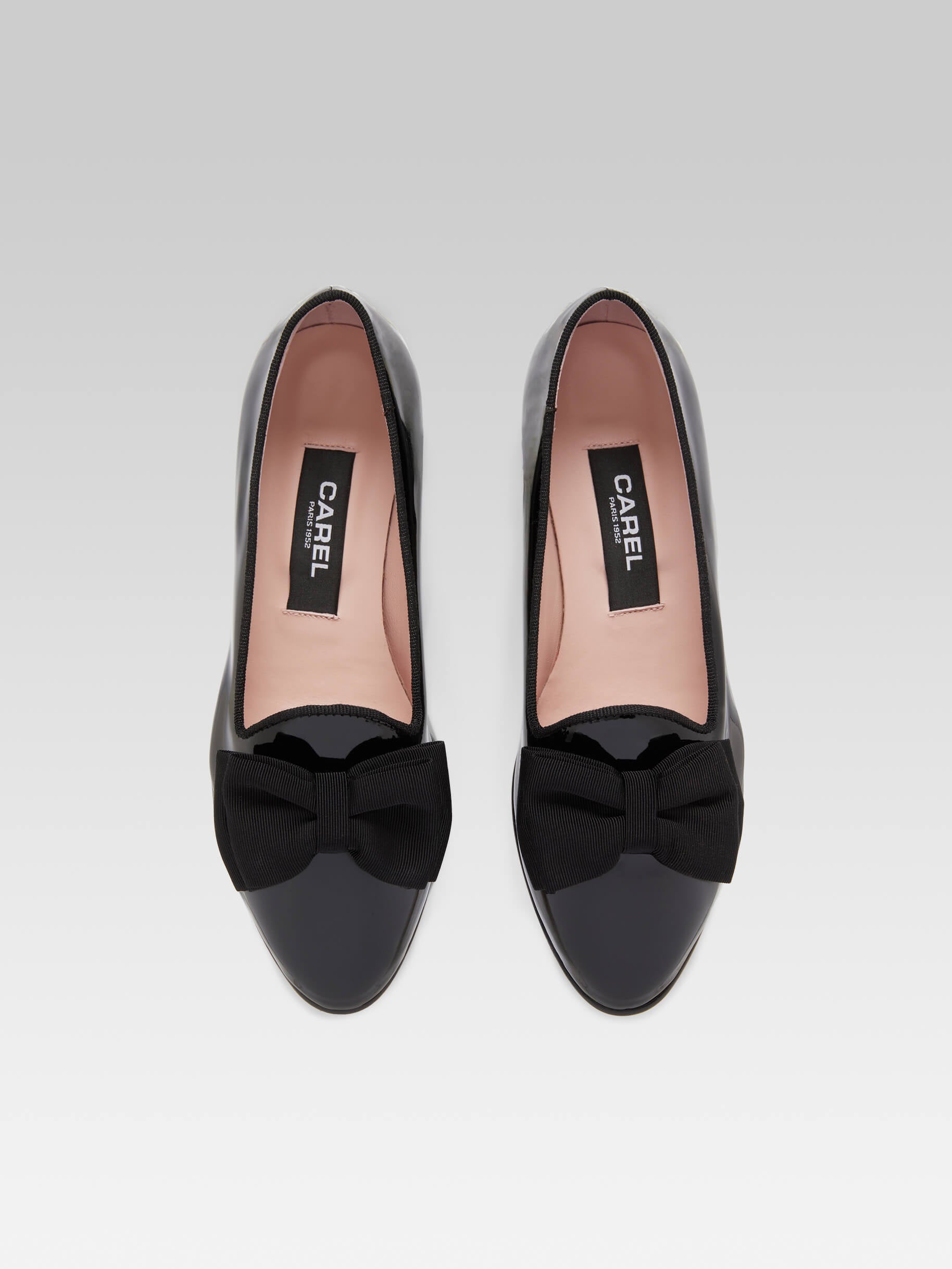 Marquis - Ballerines à noeud cuir verni noir - Image numéro 4