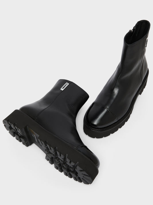 Chouchou - Black leather and patent leather ankle boots - Image number 5