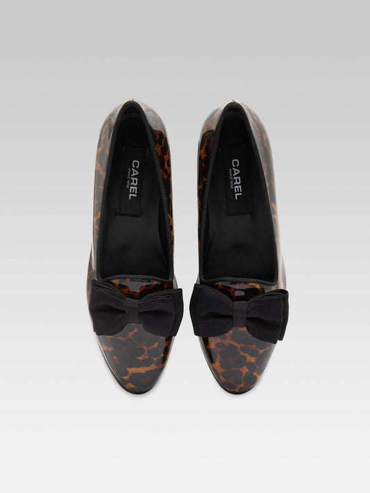 Marquis - Ballerines cuir verni léopard - Image numéro 6