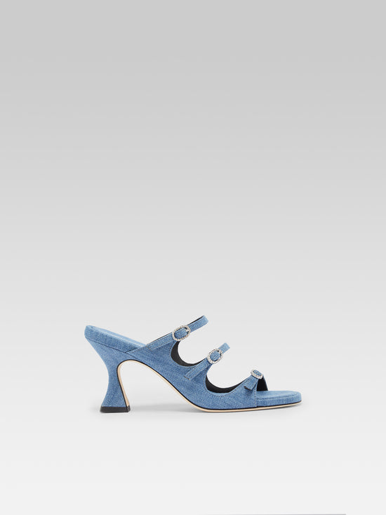 carel Kitty - Mules tissu jean bleu