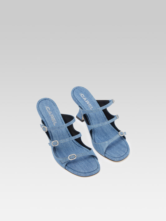 Kitty - Blue denim mules - Image number 2