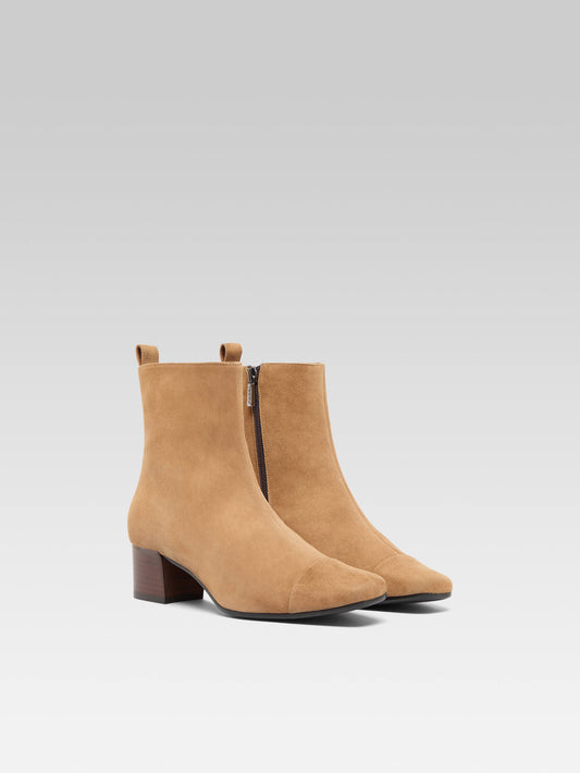 Estime - Hazelnut suede leather ankle boots - Image number 4
