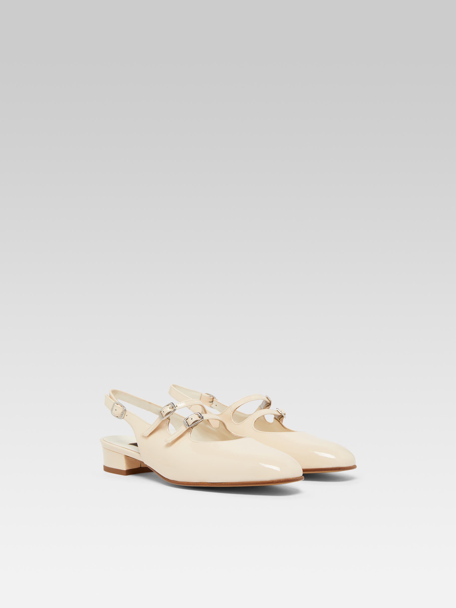 PECHE Nude patent leather slingback Mary Janes | Carel Paris