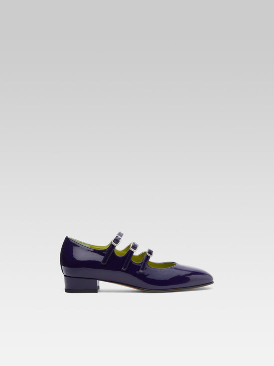 carel Ariana - Ballerines babies cuir verni bleu marine