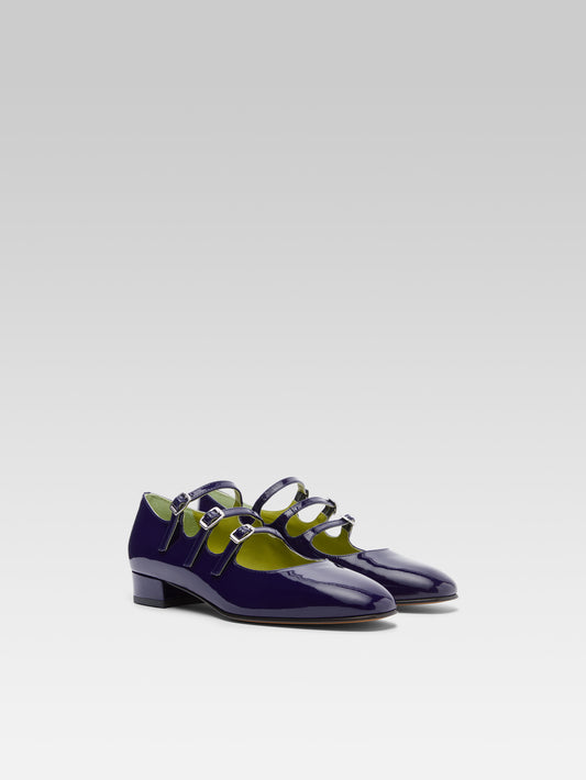 Ariana - Ballerines babies cuir verni bleu marine - Image numéro 4