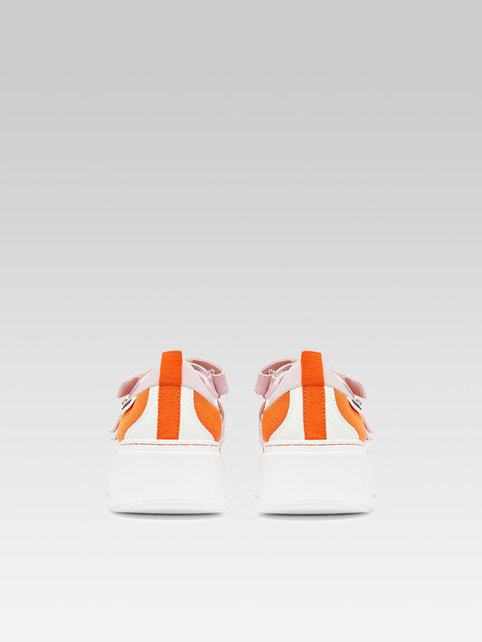Baskina - Pink, orange and ivory patent eco sneakers - Image number 5