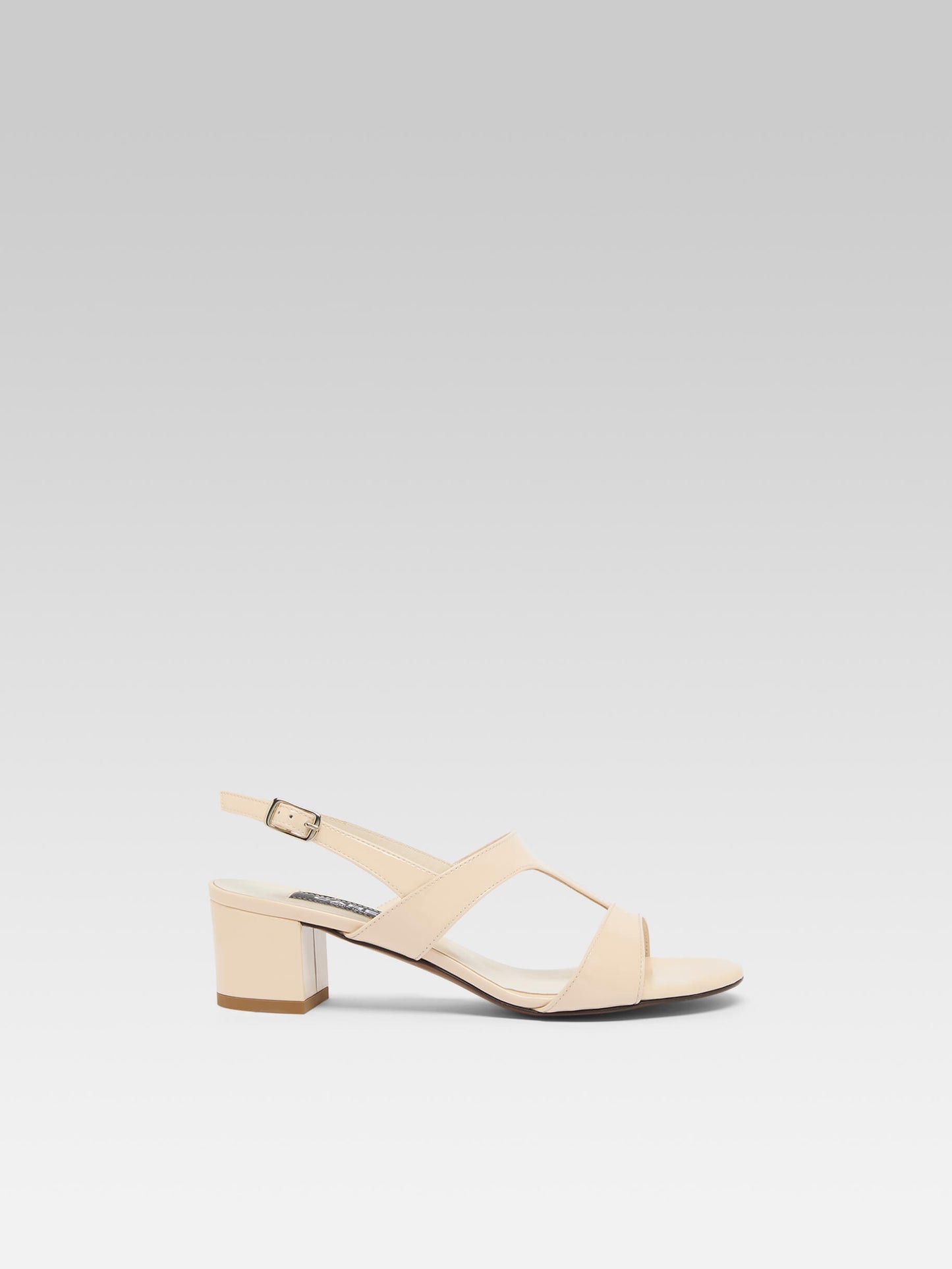 Romy - Sandales cuir verni nude