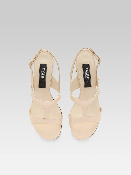Romy - Nude patent leather sandals - Image number 5
