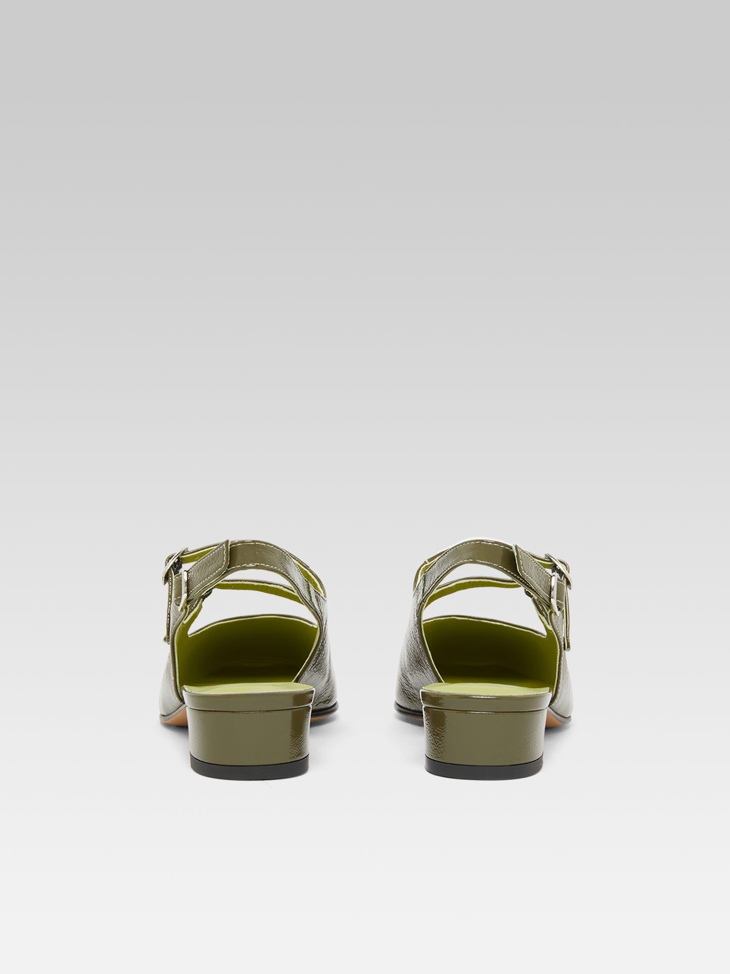 Peche - Babies slingback cuir naplack kaki