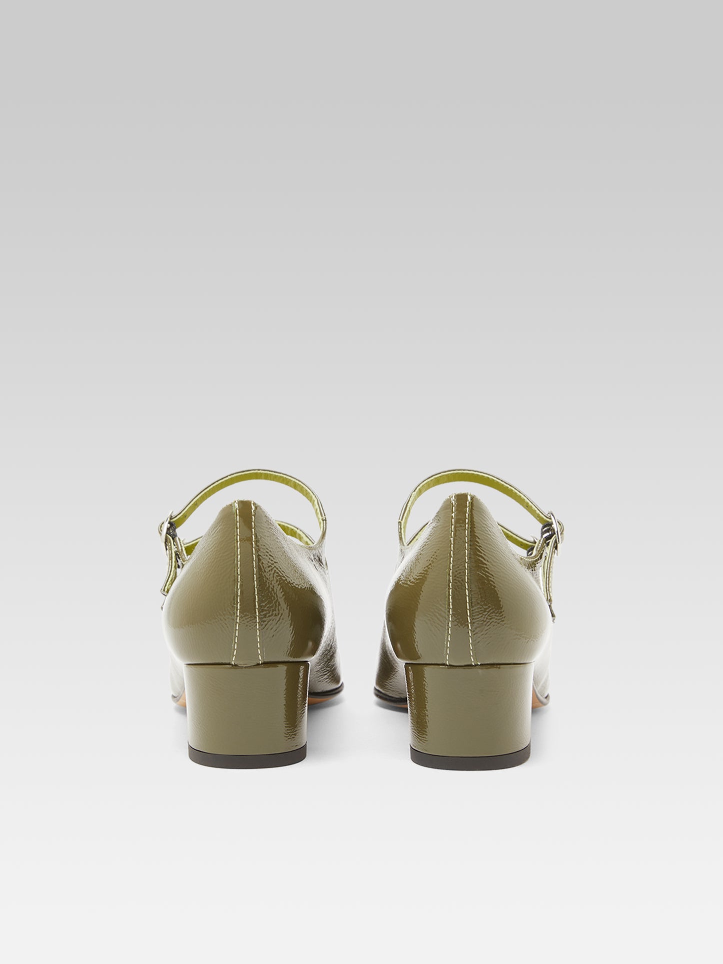 Kina - Escarpins babies cuir naplack kaki