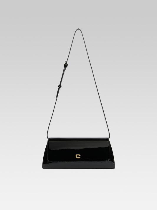 Madeleine - Black patent leather shoulder bag - Image number 1