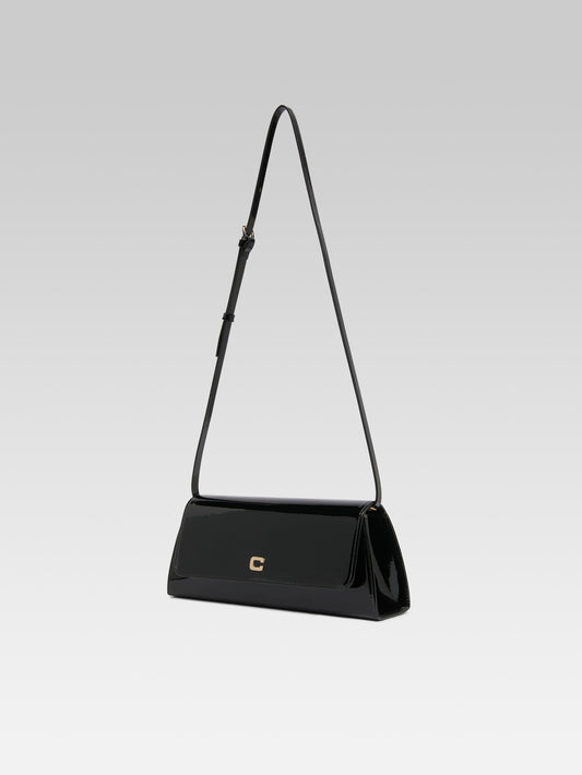 Madeleine - Black patent leather shoulder bag - Image number 4