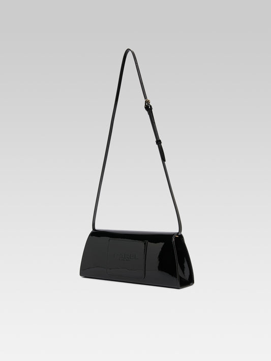 Madeleine - Black patent leather shoulder bag - Image number 5