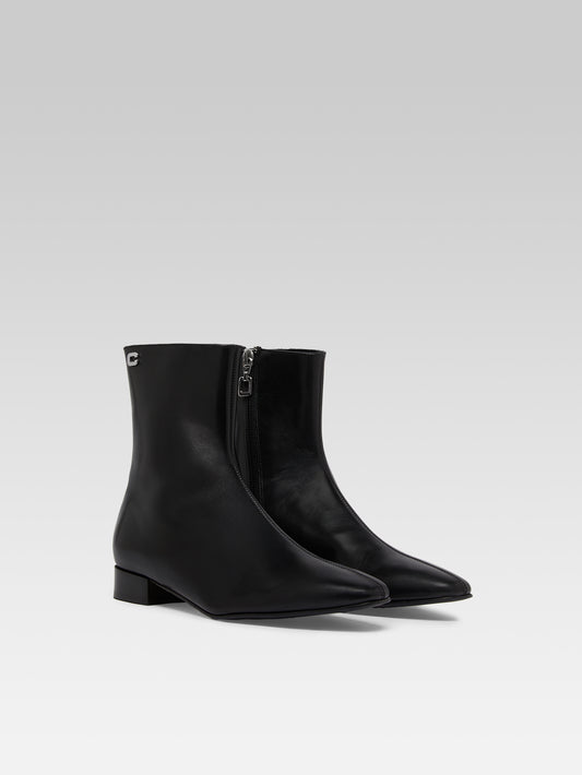 Aiglon - Black leather ankle boots - Image number 2