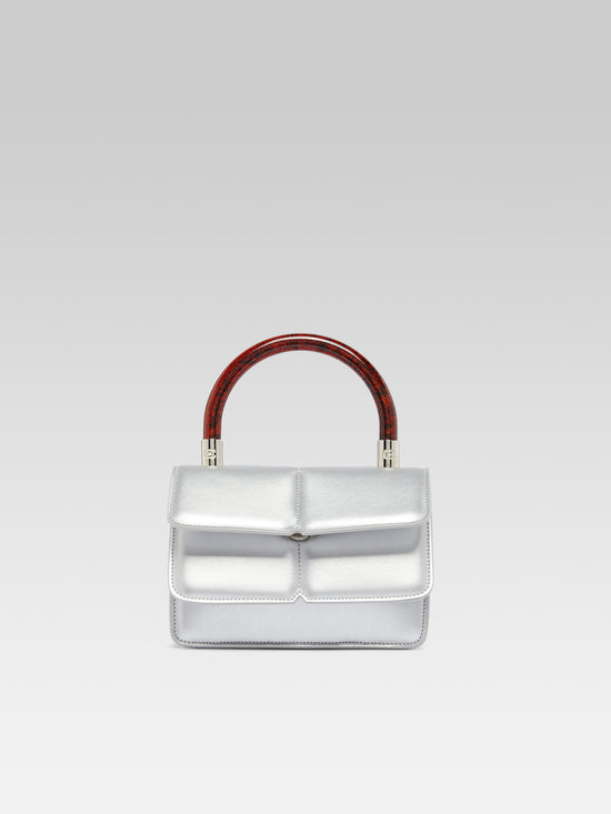 carel Simone - Sac à main Appleskin argent