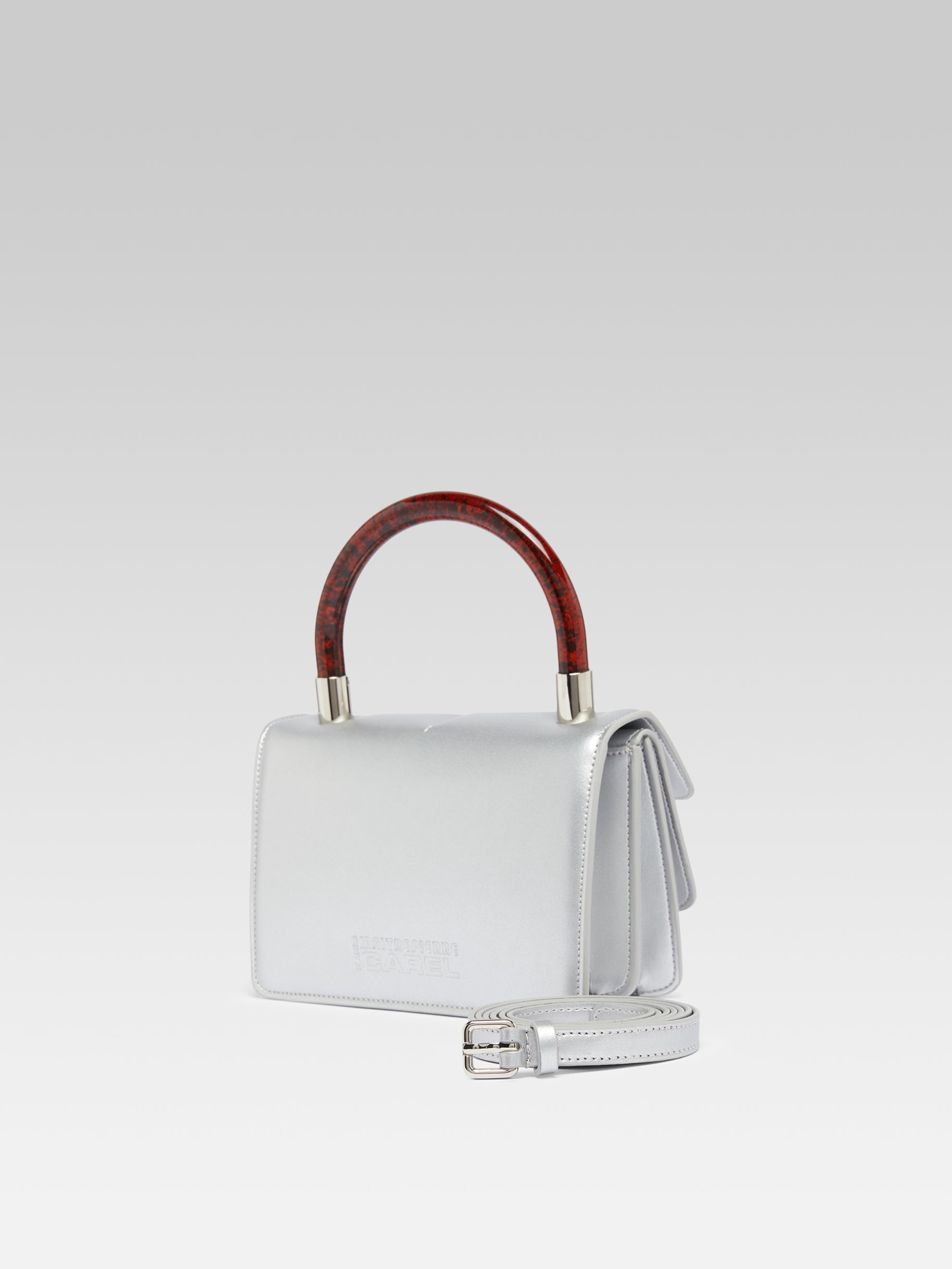 Simone - Silver Appleskin handbag - Image number 4