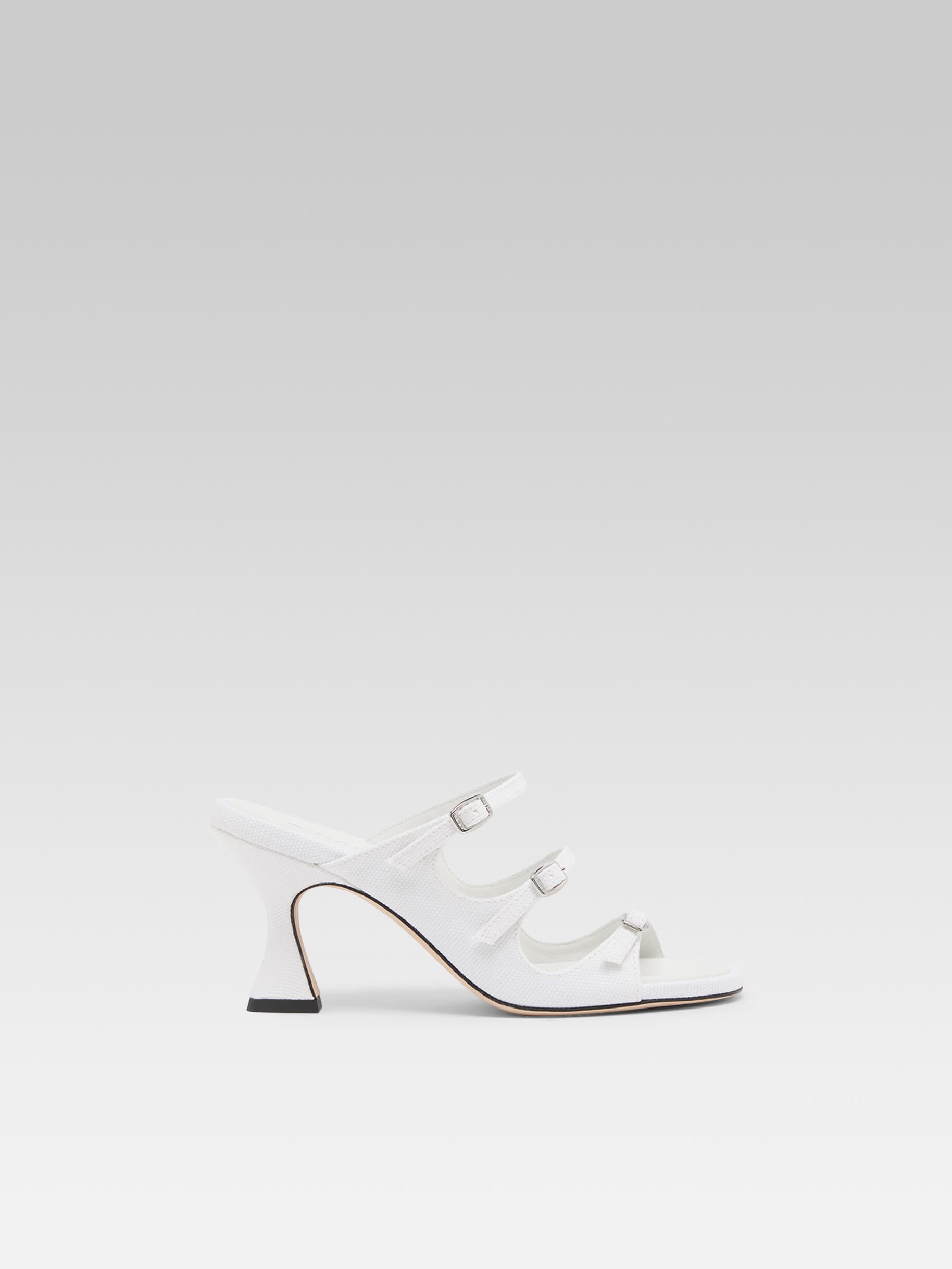 Kitty - Mules tissu blanc