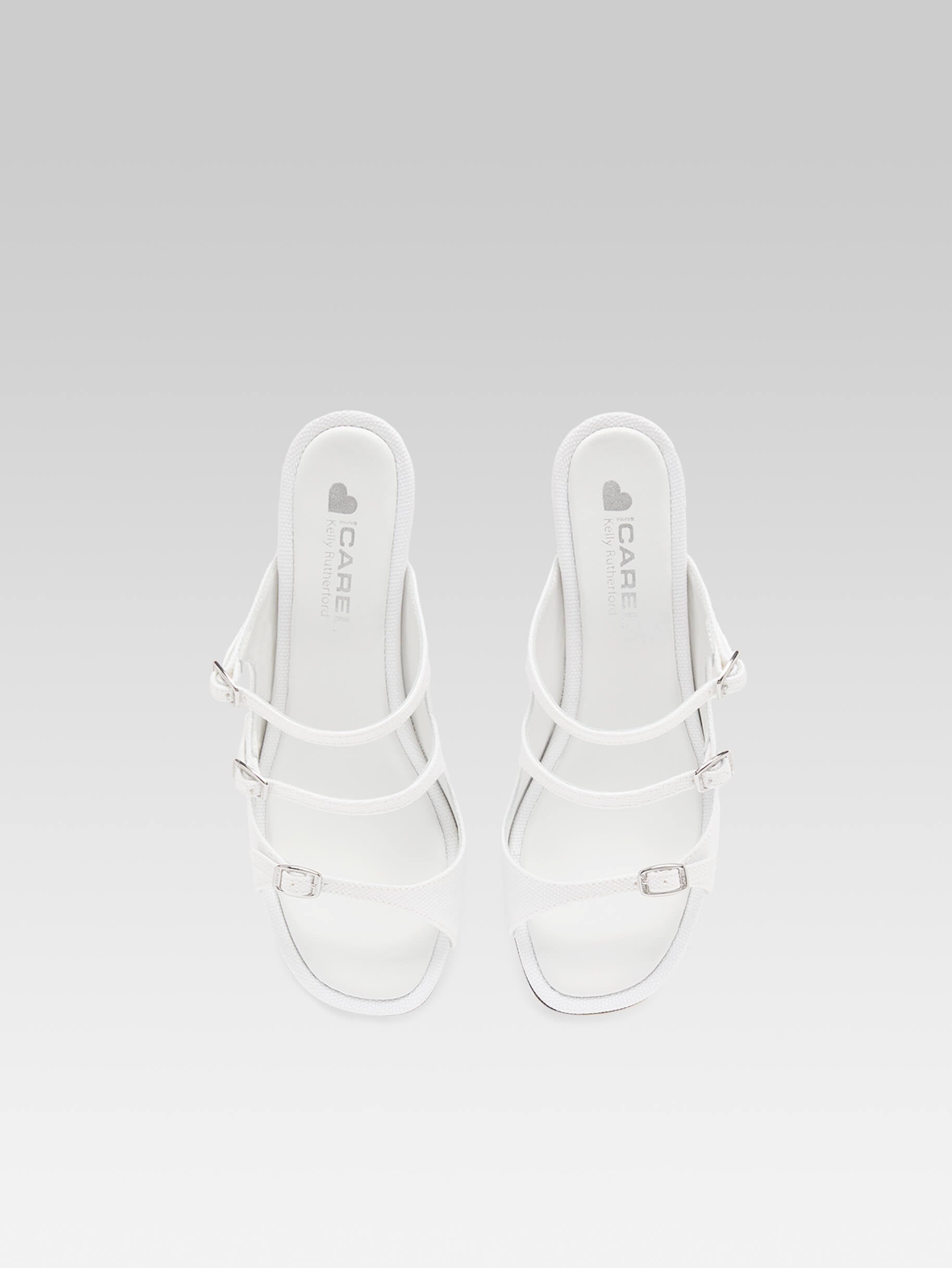 Kitty - White fabric mules - Image number 5